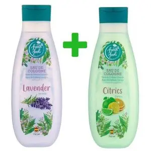 Fresh Feel Duo Eau de Cologne Fraîcheur - Lavande &amp; Agrumes - 750ml x 2