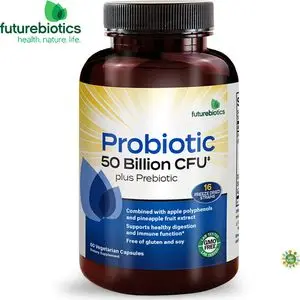 Future Biotics Probiotic Plus Prebiotic Probiotic 50 Billion CFU‡ Plus avec sticker