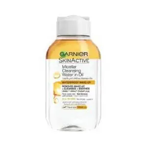 Garnier Skin Active Eau Micellaire Biphase, Démaquillant Pour Maquillage Tenace et Waterproof - Petit Format, Format Voyage 100ml
