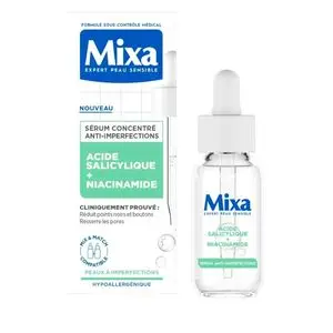 Mixa Sérum Concentré Anti-Imperfections  Acide Salicylique et Niacinamide  - 30 ml -Origine France