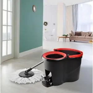 Elefan Balai Serpillère Seau d'Essorage avec Pédale + 2 recharges 100% Microfibre