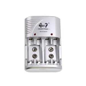 Goop Chargeur de Piles Rechargeables, Batteries 4x AAA AA 2x 9V Standard Charger Rechargeables GD-802B batterie standard pour piles rechargeables AA/AAA/9V Ni-MH/Ni-CD De Pile, AA/AAA l'énergie durable vos appareils