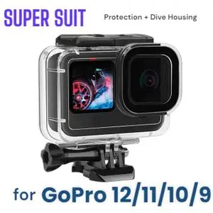 Gopro Boîtier Étanche SUPER SUIT pour  9/10/11/12 – Protection Totale jusqu’à 60m de Profondeur