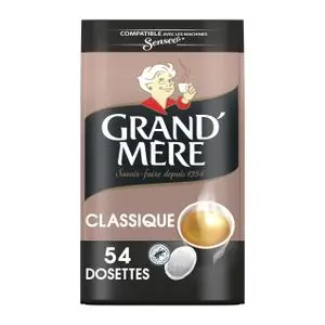 Grand Mère 54 Dosettes CAFÉ CLASSIQUE -Compatibles avec Machines SENSEO - ORIGINE FRANCE