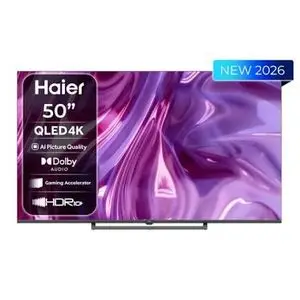 Haier New 2026 QLED Smart TV 50" 4K UHD Google TV,  Dolby Vision IQ, télécommande vocale ,récépteur intégré , Bluetooth &amp; Wi-Fi 2ans de garantie frameless