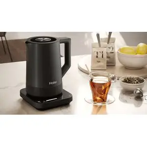 Haier Bouilloire électrique en acier inoxydable noir tactile 7Températures fonction keep warm