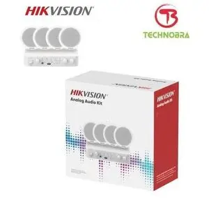 Hikvision Kit complet amplificateur analogique 60 W + 4 haut-parleurs de plafond 6 W (DS-QAE0KA60206-4)