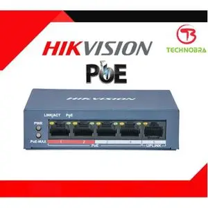 Hikvision Switch PoE 5 ports 45W ( 4 ports 100Mbps PoE + 1 port de liaison montante ) (DS-3E0105P-E/M)