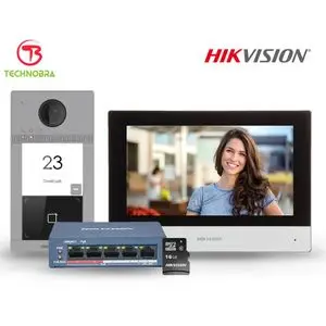 Hikvision Pack Vidéophone IP complet ( Videophone / Interphone ) DS-KIS604-S(C)