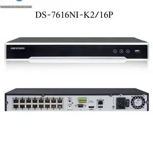Hikvision DS-7616NI-K2/16 P avec IER ch 1U 16 PoE 4K, NVR 16CH 4K PoE 16 Caméras