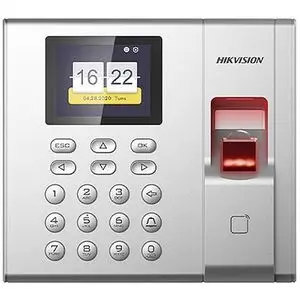 Hikvision Pointeuse biométrique à empreinte digitale et lecteur de carte MIFARE (DS-K1T8003MF)