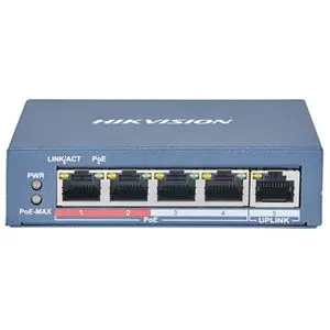 Hikvision Switch PoE 4 Ports 10/100M PoE DS-3E0105P-E /M (B) Unmanaged PoE