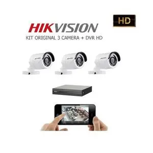 Hikvision Pack Videosurveillance de DVR et 3 Caméras d'exterieur 2MP