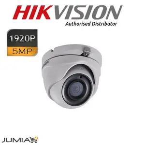 Hikvision Turbo HD DS-2CE56H0T-ITMF HD-TVI Caméra de vidéosurveillance avec Objectif Fixe 2,8 mm 5 MP , Meilleur Camera Dome 1920P