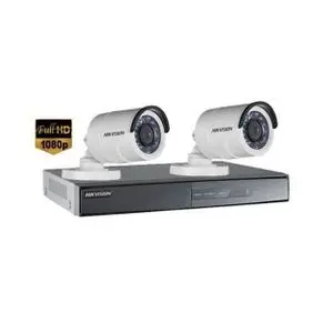 Hikvision Pack Pour Système de Surveillance  DVR 4voies Turbo HD +2 Caméras Extérieur Résolution : 2Mégapixel/1080p