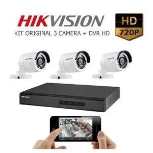 Hikvision Pack Caméra de Surveillance de DVR et 3 Caméras d'exterieur 2MP