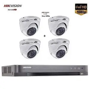 Hikvision Turbo HD DVR 4ch DS-7204HQHI-K1 (PRO)Up to 4MP  et 4 Caméras: 4 indoor métal  -2Mpixel 1080p