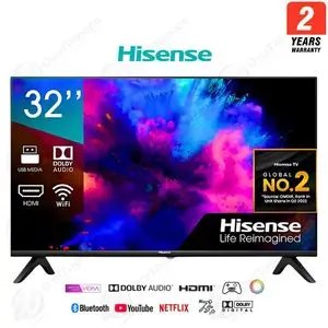 Hisense 32 Smart TV HD VIDAA Dolby Audio High Contrast, 32A4H