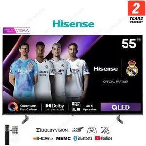 Hisense 55 Smart Tv Qled Système Vidaa Dolby Vision AI Sports Mode Durant 2 Ans Garantie, 55Q6N