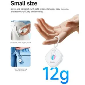 Hoco détectteur d'appareil caché LED avec viseurs infrarouges – Localisateur de caméra espion de poche localise la caméra cachée, alarme antivol rechargeable