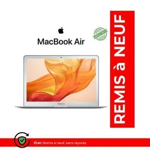 Hp Macbook air HD 13,3" -2017-INTEL CORE i7-RAM 4Go-SSD 128Go -QUERTY-remis a neuf/