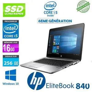 Hp NOTEBOOK EliteBook 840 G3 Core i5-16Go DDR4 -256Go SSD -Remis à Neuf/