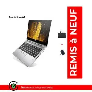 Hp EliteBook 840 G5 - Intel Core i5 - 8Go RAM - 256Go SSD - Souris et Cartable Gratuits - (Remis à Neuf)