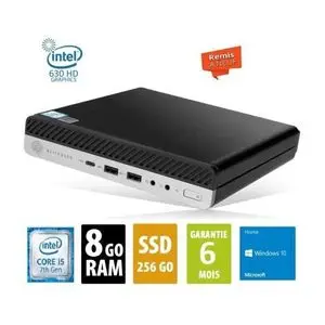 Hp Mini Pc EliteDesk 800 G3 i5 6éme génération 8Go 256Go SSD - REMIS A NEUF