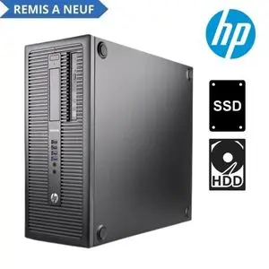 Hp ProDesk 600 G1 Tour Core i5-4590 à 3.3GHz – 8Gb Ram – 128Gb SSD 500Gb HDD - Remis à neuf