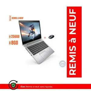 Hp PC PORTABLE  ELITEBOOK 840 G5 8ÉME GÉN-CORE I5-8Go-256 Go SSD-garantie 6 Mois-Remis à neuf
