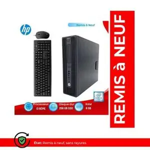 Hp UNITE CENTRALE  Z240 i3 6 éme RAM 8 GO DISQUE DUR  256 GO Remis à Neuf