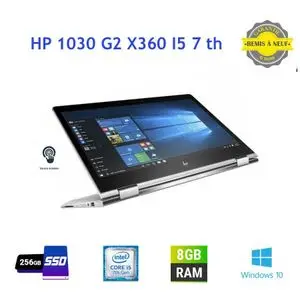 Hp EliteBook x360 1030 G2 - Core i5-7ème Gen - 8Go RAM + 256Go SSD - QWERTY - 13,3" - Argent (Remis à Neuf)