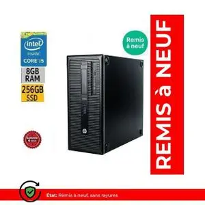 Hp PRODESK 600 G1 TW Core i5-4570 3.20Ghz - 8Go - 256Go - Remis A Neuf