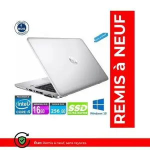 Hp Elitebook 840 G3 CORE i5 6300u -RAM 16 Go DDR4 - 256GoSSD -Remis a neuf