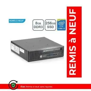 Hp Unité centrale EliteDesk 800 G1 USDT i5-4éme / 8GB / 256GB SSD - REMIS A NEUF