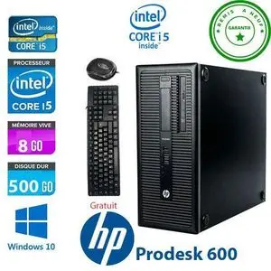 Hp PC BUREAU ProDesk 600-i7 -8Go 500 HDD- souris+clavier GRATUIT-REMIS A NEUF
