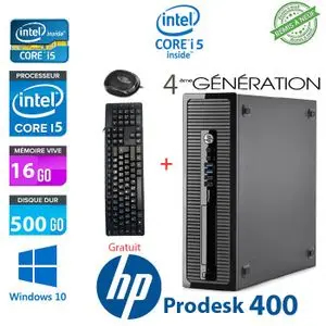 Hp PC BUREAU ProDesk 400-i5 4ème Gén 16Go 500Go souris+clavier GRATUIT-REMIS A NEUF