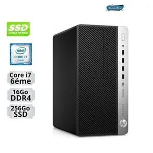 Hp PC EliteDesk i7-6700 6éme Génération 16Go DDR4 256Go SSD - Remis à Neuf