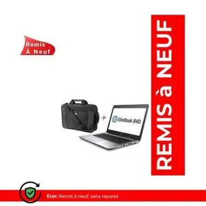 Hp Elitebook 840 G2 - Core i5-5200U - 8Go RAM + 500Go HDD - 14" HD - Noir et Gris (Remis à Neuf)