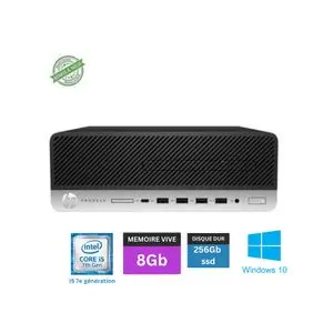 Hp Prodesk 600 G3 SFF i5-7500 8Go DDR4 256Go SSD (Remis à Neuf)