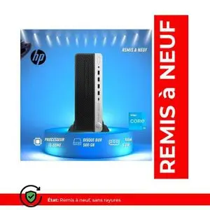 Hp Ordinateur de bureau Prodesk 600 G3 i3 6éme 8Go 500 Go - Remis à neuf