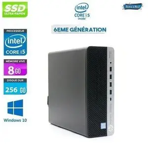 Hp Unité centrale i5 Ram 8Go - 256Go SSD 6ème Gén (Port Display) - Remis à Neuf