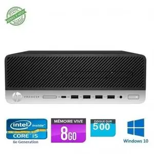Hp Prodesk 600 g3 sff i5 6eme ram 8go disque dur 500 go ssd  Remis a neuf