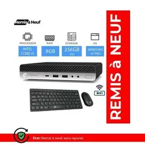 Hp ProDesk 600 G5 Mini Core™ i5-8500T - 8Go DDR4 / 256Go SSD (Remis à Neuf)