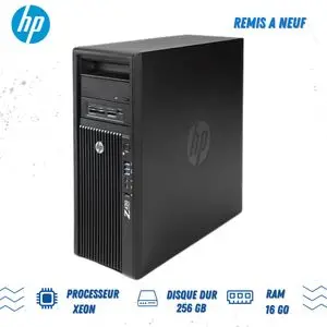 Hp Station de travail Z420 Famille Intel® Xeon® E5 V2 E5-1607V2 4 Go DDR3-SDRAM Disque dur 256 Go SSD