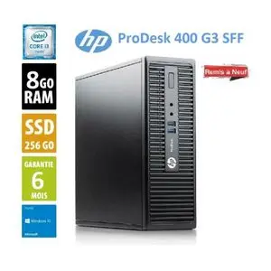 Hp PC ProDesk 400 G3 SFF i3-6100 3,7GHZ 6éme génération 8Go RAM 256Go SSD -remis à neuf