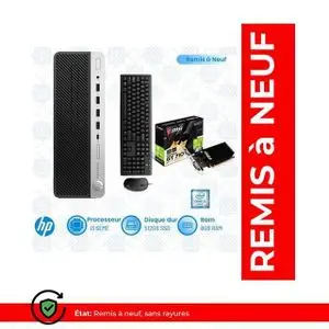 Hp Prodesk 600 G3 i3 6éme 8Go 512Go SSD - GPU 2GO Remis à neuf