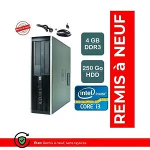 Hp unité centrale 8200 Pro -3- 3.10 GHz-4Go-250Go-wifi- Graveur DVD - Remis à neuf