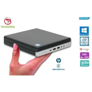Hp Unité centrale EliteDesk i5 6éme Génération 8Go DDR4 256Go SSD - Remis à Neuf (HP Elitedesk 800 G3 Core i5-6500)