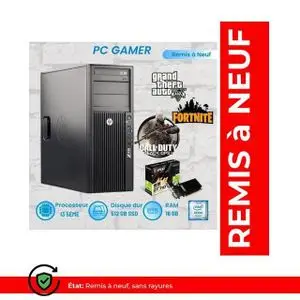 Hp Z420 Workstation - Xeon E5-1620 Up to 3.80 GHz - 16 Go RAM - 512 Go SSD - NVIDIA GeForce GT 710 2 Go Remis à neuf
